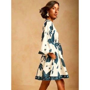 NWT - Banana Republic Linen Balloon-Sleeve Mini Dress Sz 10